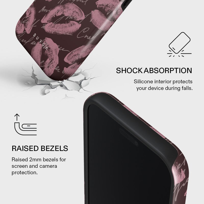 بورجا جراب بورجا آيفون  برو ماكس ميلودراما بريميوم - طبقة مزدوجة صلبة + سيليكون - مقاوم للخدش والصدمات - Image 4